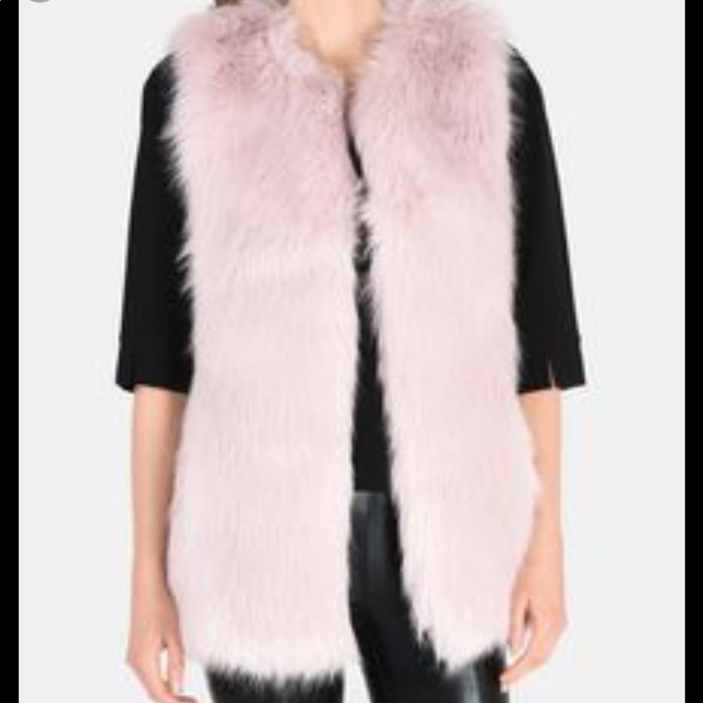 Armani exchange longline faux fur gilet vest - Picture 2 of 5